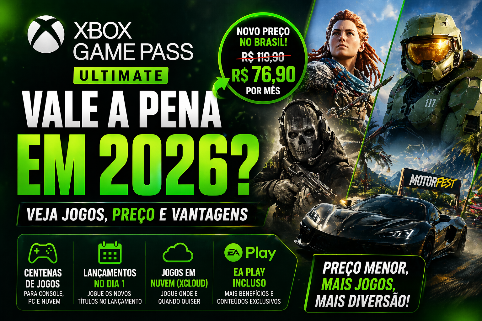 Xbox Game Pass Ultimate vale a pena em 2026? Preço, jogos e vantagens