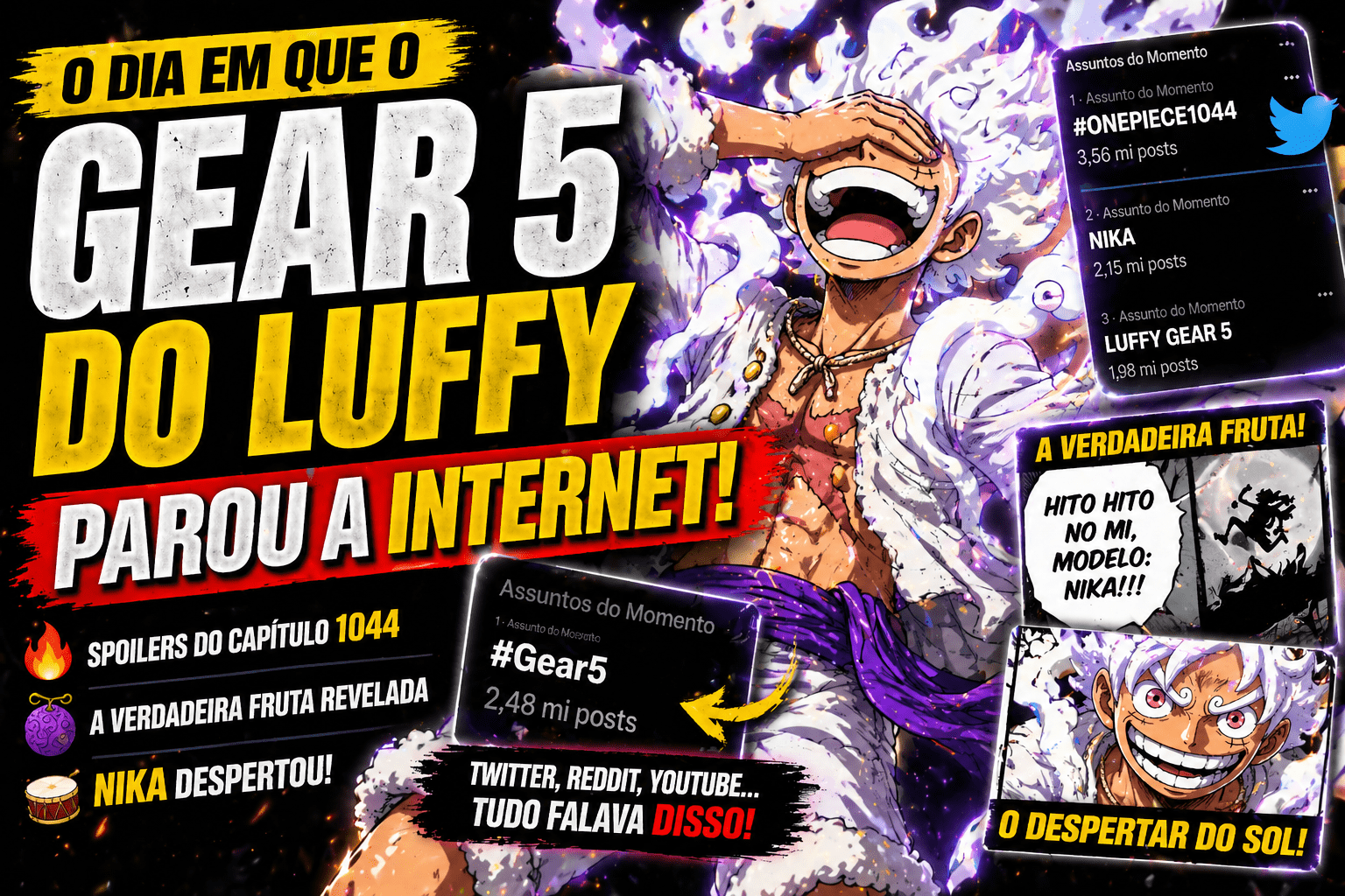 O dia em que o Gear 5 do Luffy parou a internet