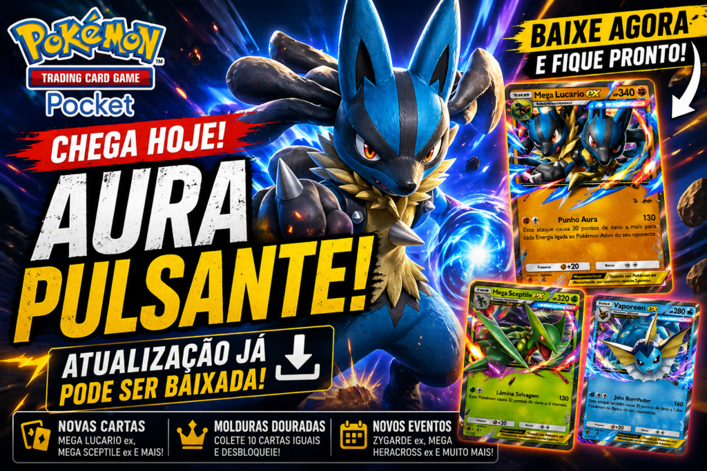 Pokémon TCG Pocket: Aura Pulsante chega com Mega Lucario ex