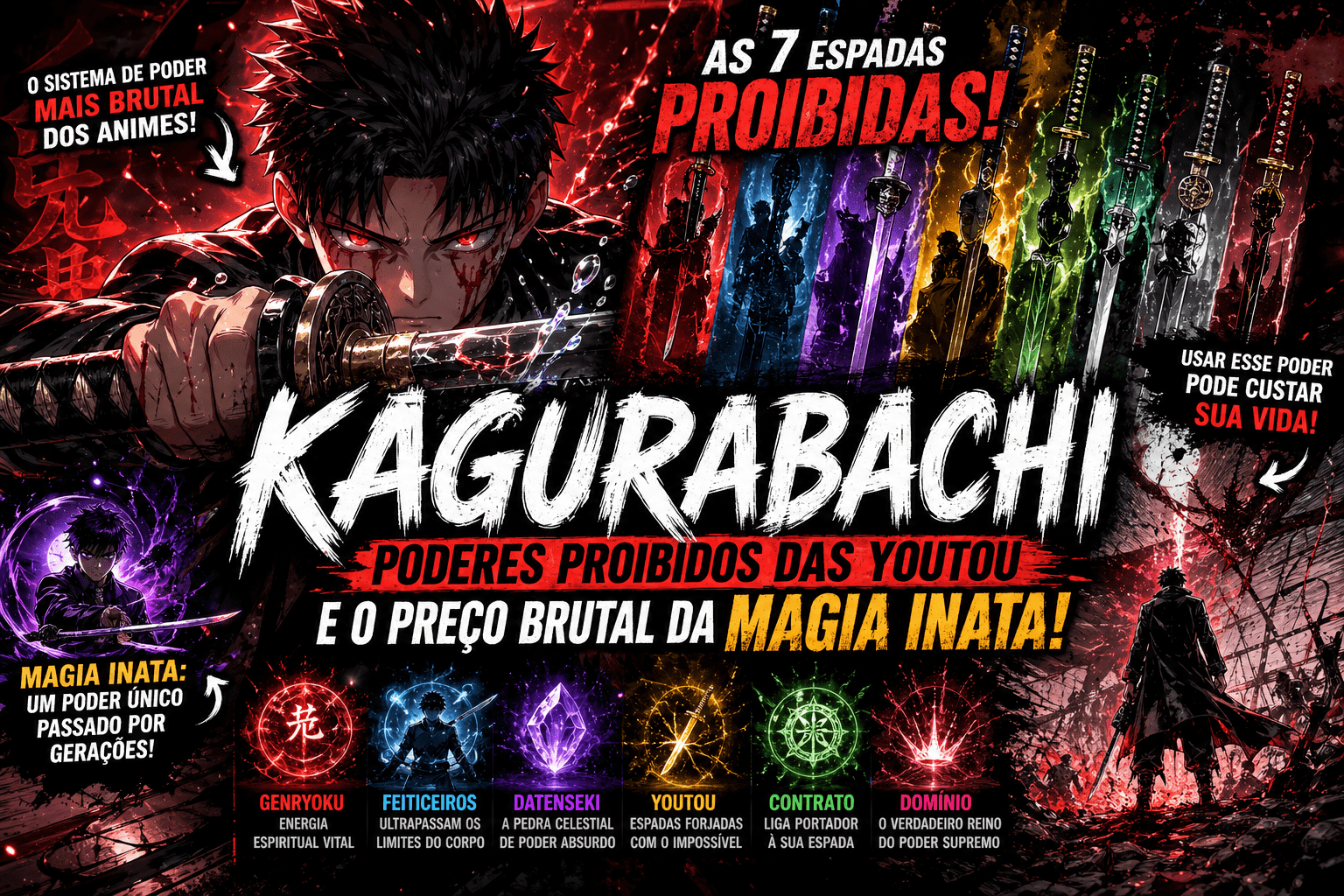 Kagurabachi: poderes proibidos das Youtou e magia inata