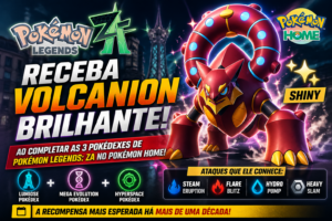 Pokémon Legends ZA libera Volcanion Shiny no Pokémon HOME
