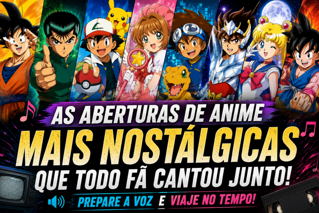 Aberturas de anime mais nostálgicas que todo fã cantou junto