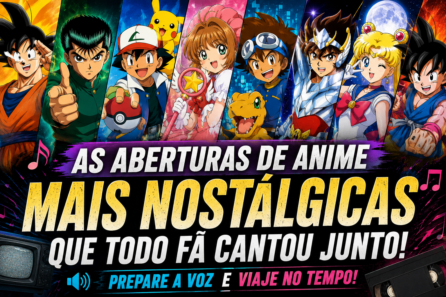 Aberturas de anime mais nostálgicas que todo fã cantou junto