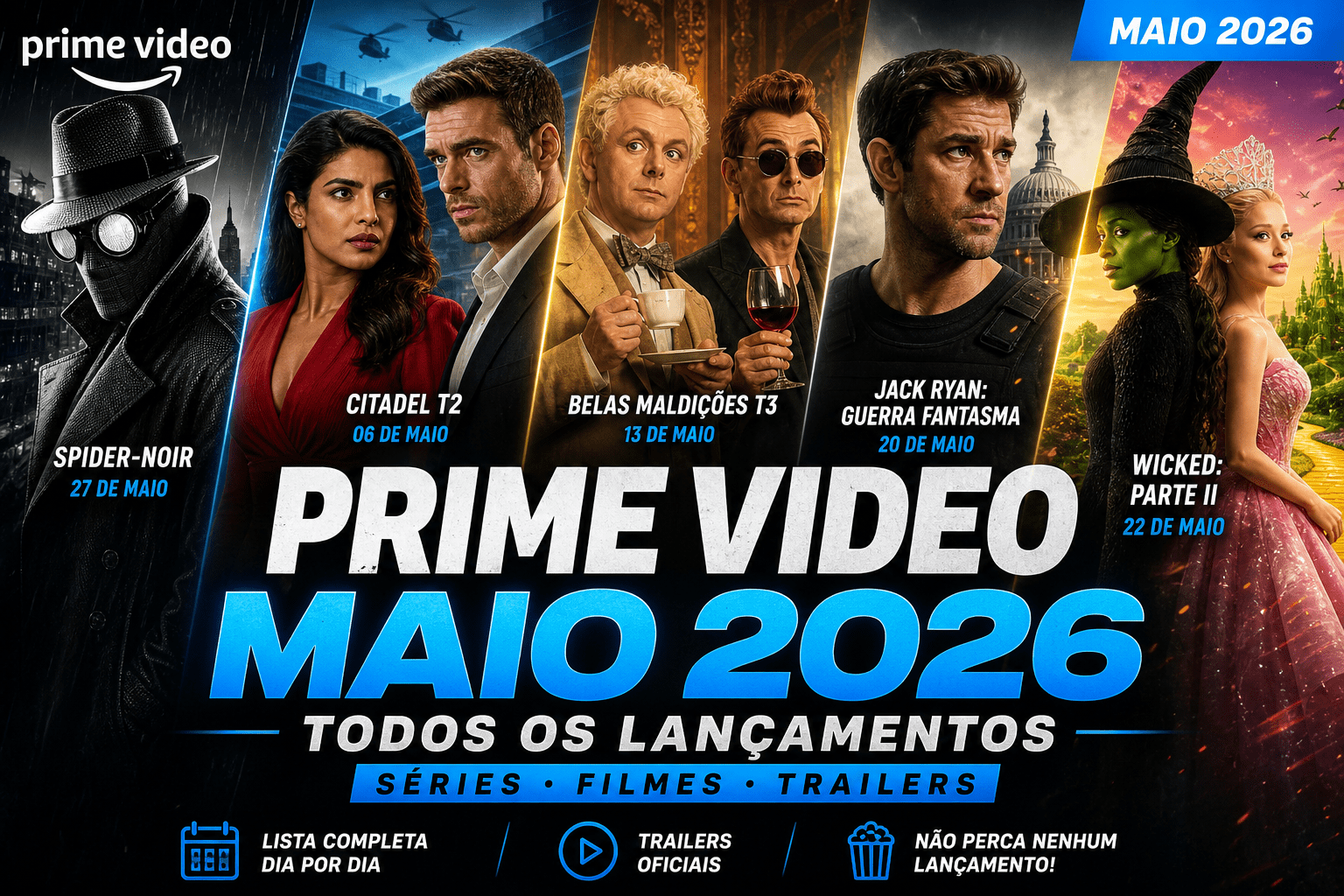 Prime Video maio 2026: todos os lançamentos, séries e filmes