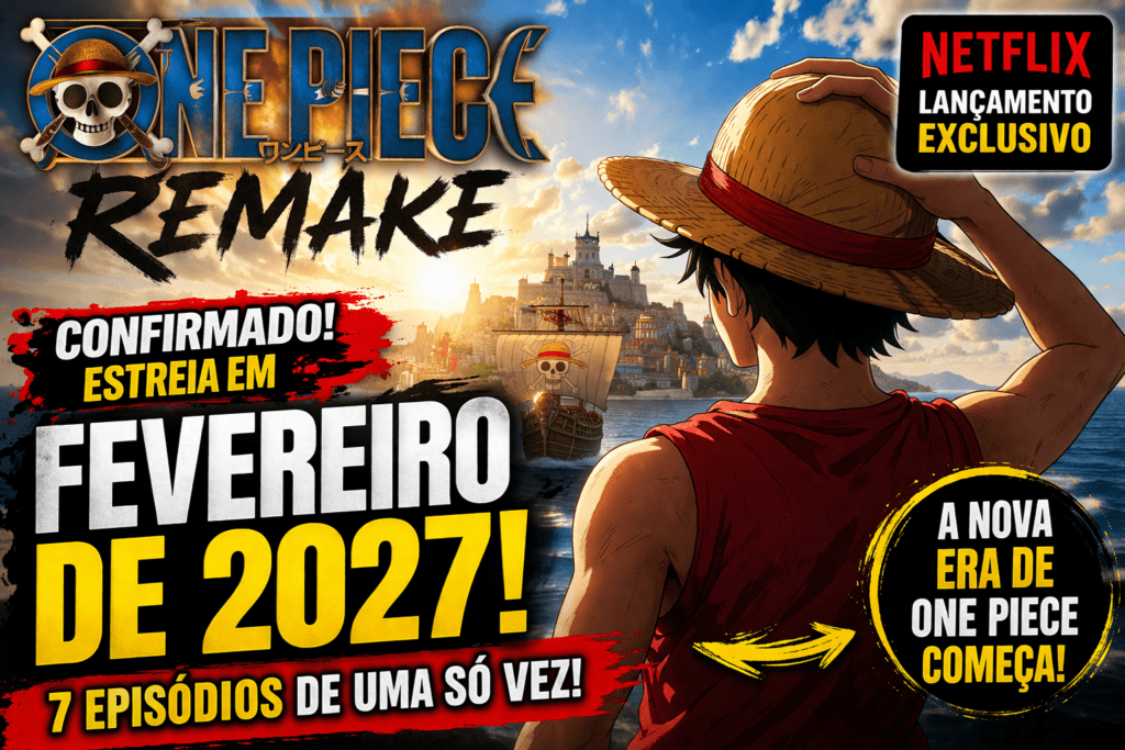 One Piece Remake estreia em 2027 na Netflix com 7 episódios de uma vez