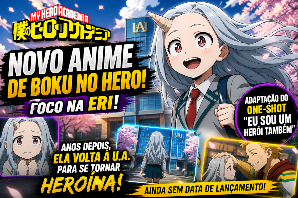 Novo anime de Boku no Hero foca na Eri anos depois e surpreende fãs