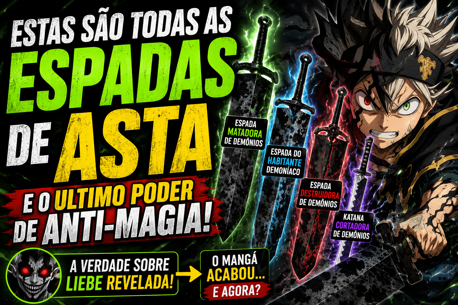 Espadas de Asta em Black Clover: todas as armas, poderes e Anti-Magia